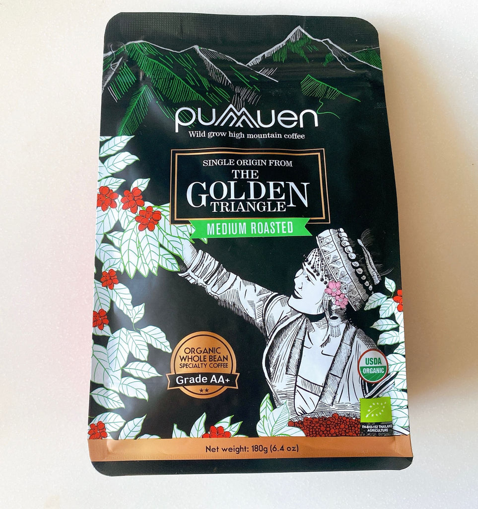 Pumuen Organic Mountain Coffee Grade AA+ - Medium roasted 180g